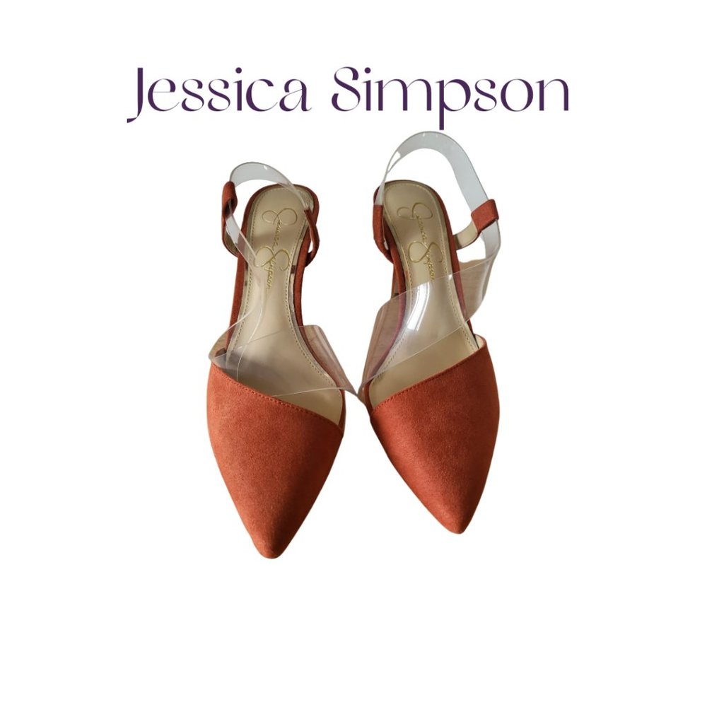 Jessica Simpson Orange Suede Heels